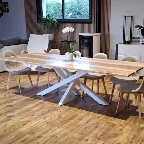 BRÉHAT - Pied de table à manger en Mikado