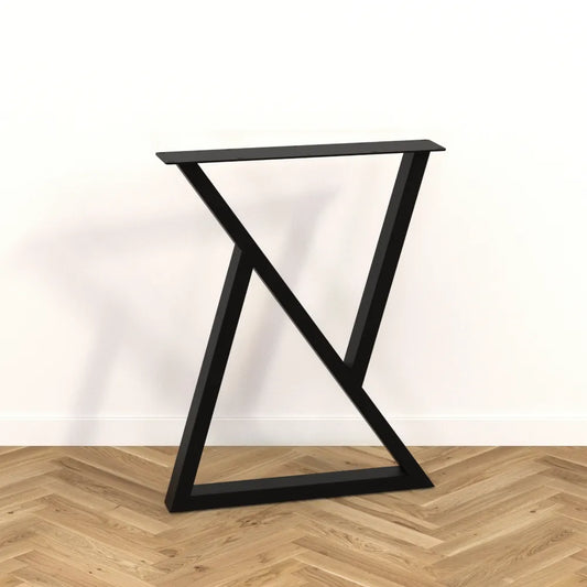 PIED-DE-TABLE-HAUTE-EN-SABLIER-TUBE-80x40-Hauteur-90-Largeur-70