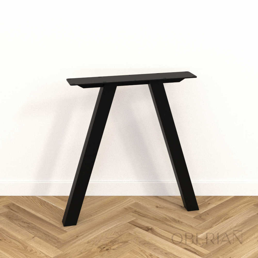 PIED_DE_TABLE_A_MANGER_METAL_MODERNE_EN_V_INVERSE_NOIR_TUBE_60x60_HAUTEUR_71_LARGEUR_70