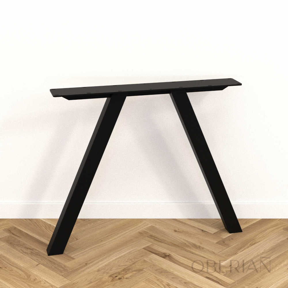 PIED_DE_TABLE_A_MANGER_METAL_MODERNE_EN_V_INVERSE_NOIR_TUBE_60x60_HAUTEUR_71_LARGEUR_90