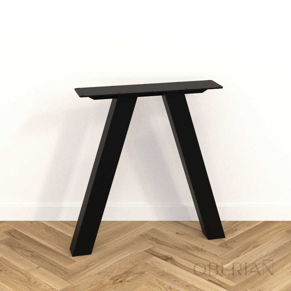 PIED_DE_TABLE_A_MANGER_METAL_MODERNE_EN_V_INVERSE_NOIR_TUBE_80x80_HAUTEUR_71_LARGEUR_70