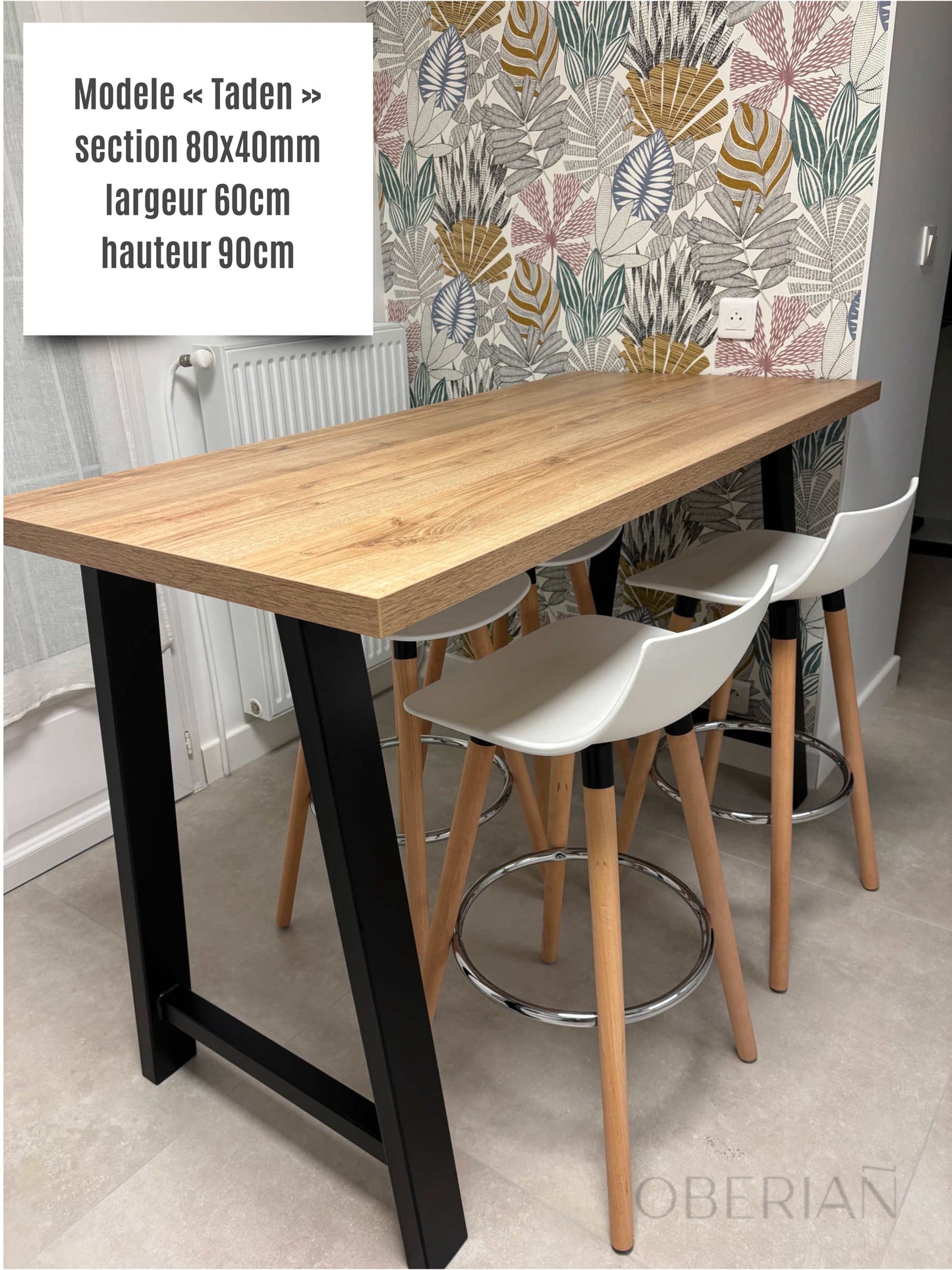 TADEN - Pied de table haute en A