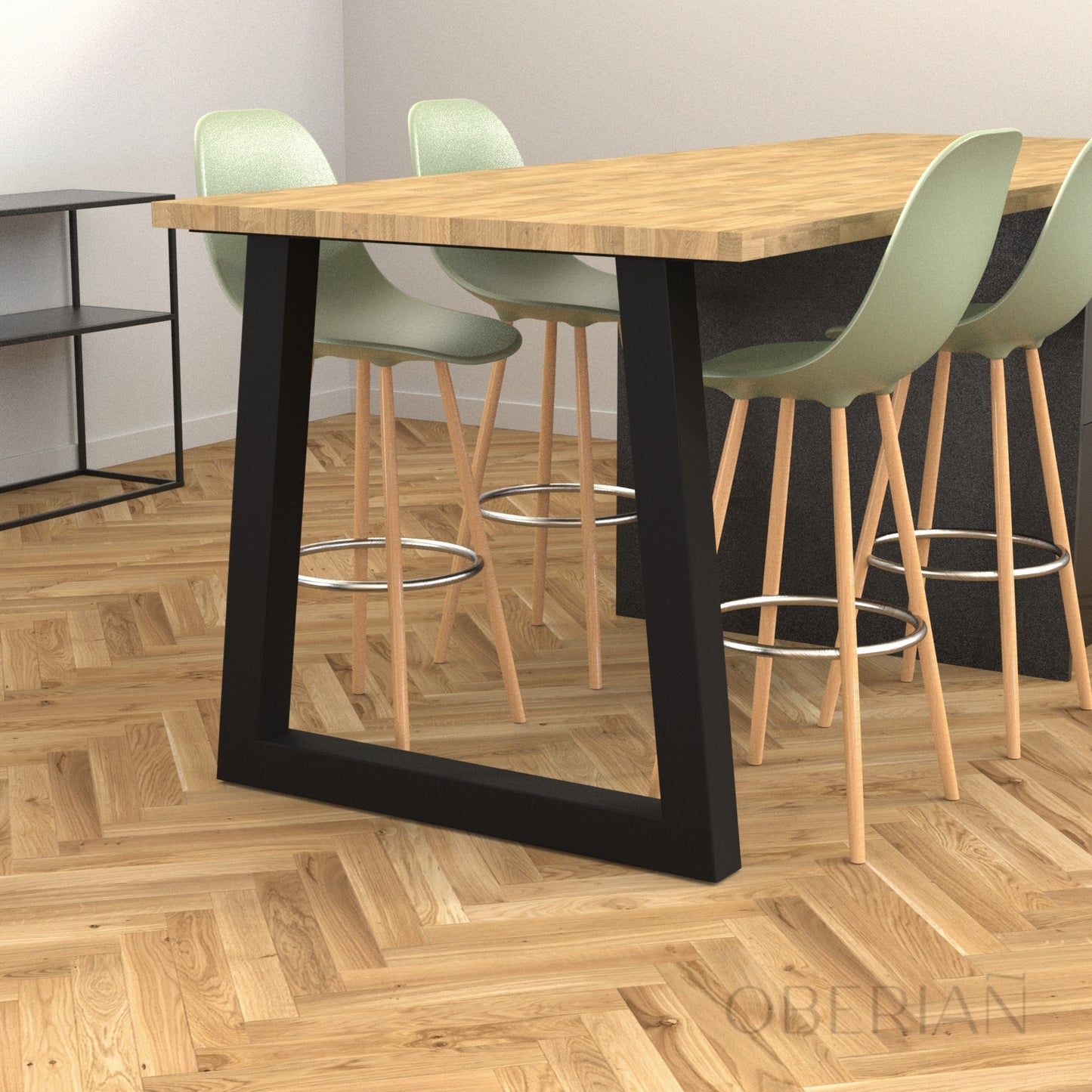 FREHEL - Pied de table haute en Trapèze