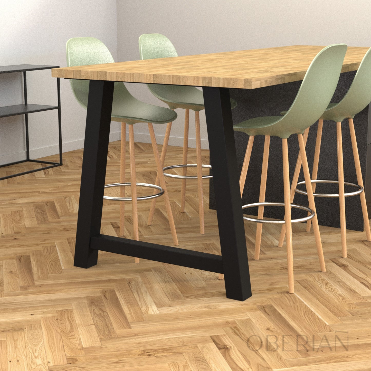 TREBRY - Pied de table haute en Tréteau