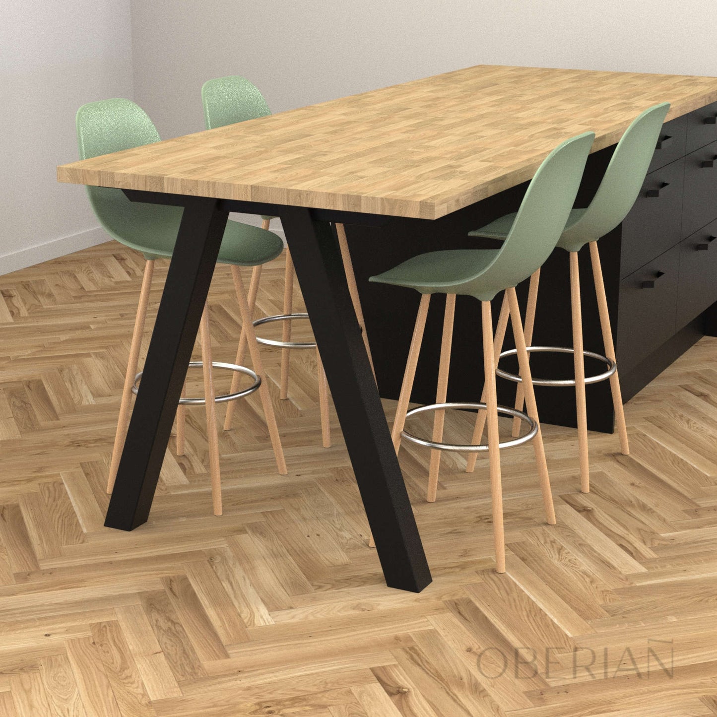 VITRÉ - Pied de table haute en V