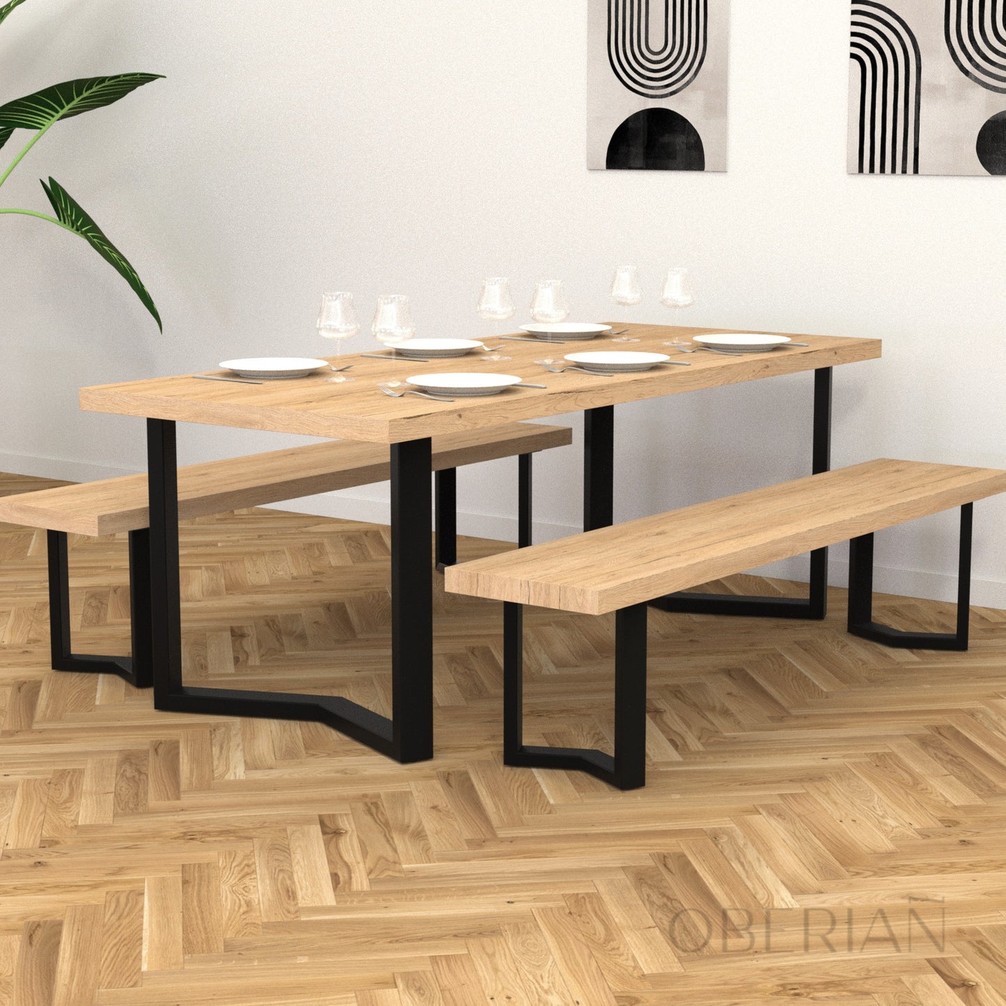 JANZÉ - Pied de table basse en M