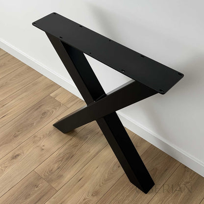 PIED_DE_TABLE_EN_CROIX_X_TUBE_80x80_ACIER_NOIR